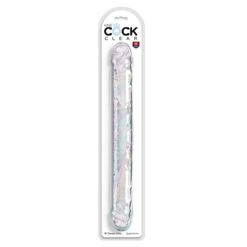 King cock - double trouble double dildo 46 cm clear 3