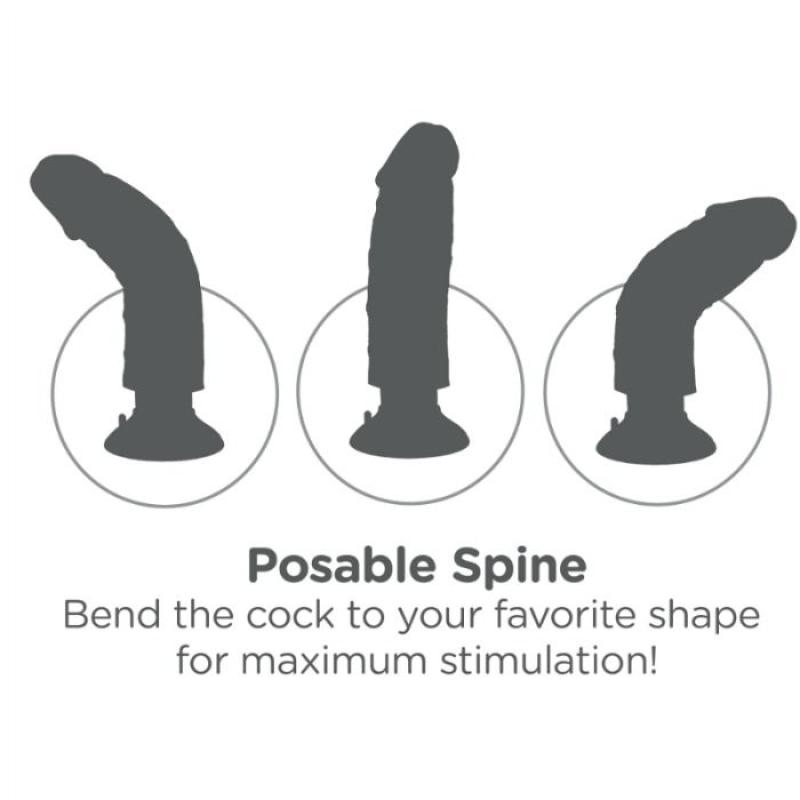 King Cock 25.5 Cm Vibrating Cock With Balls Black 5
