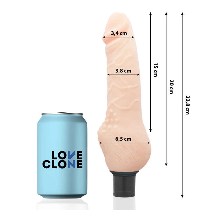 Loveclone - daven self lubrication realistic 23.8 cm -o- 3.8 cm 1