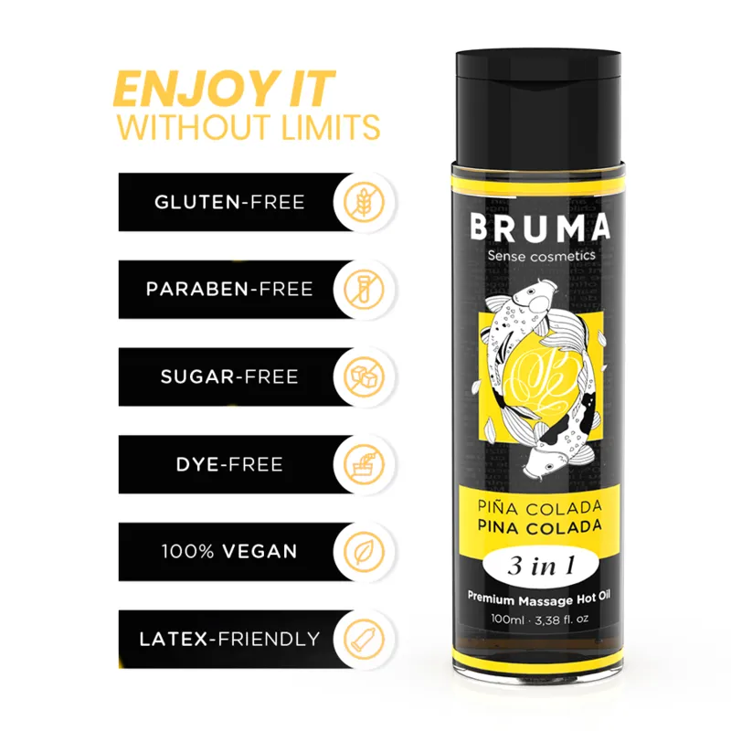 Bruma - premium massage hot oil pina colada 3 in 1 - 100 ml 2