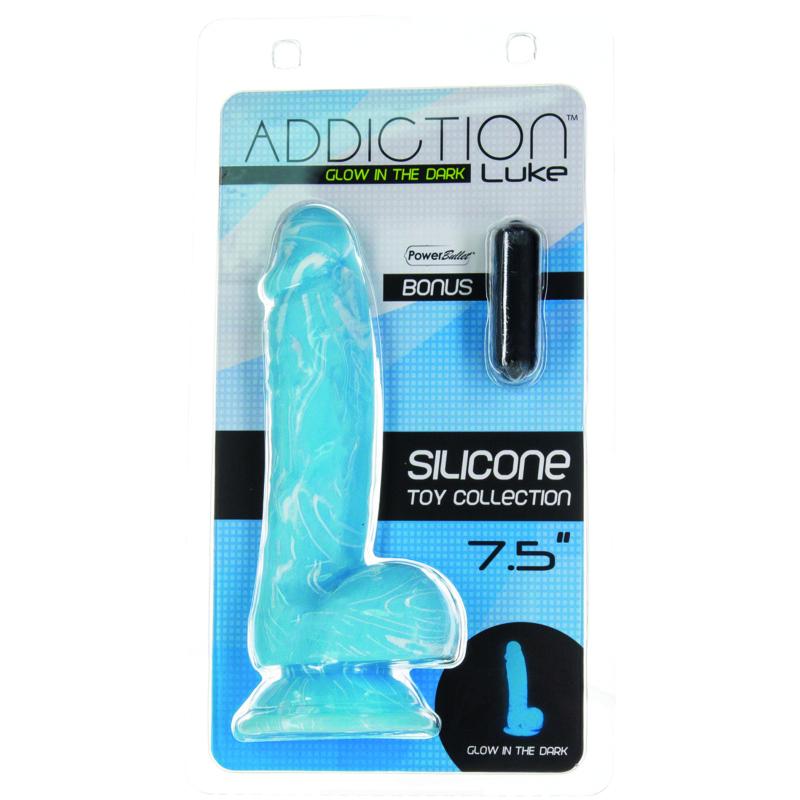 Addiction - Luke 7.5 Inch Blue Glow In The Dark 7