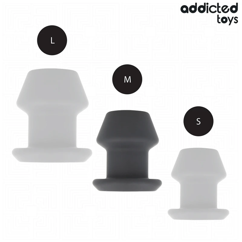 Addicted toys - extreme hollow anal plug silicone size m 8.7 cm 4