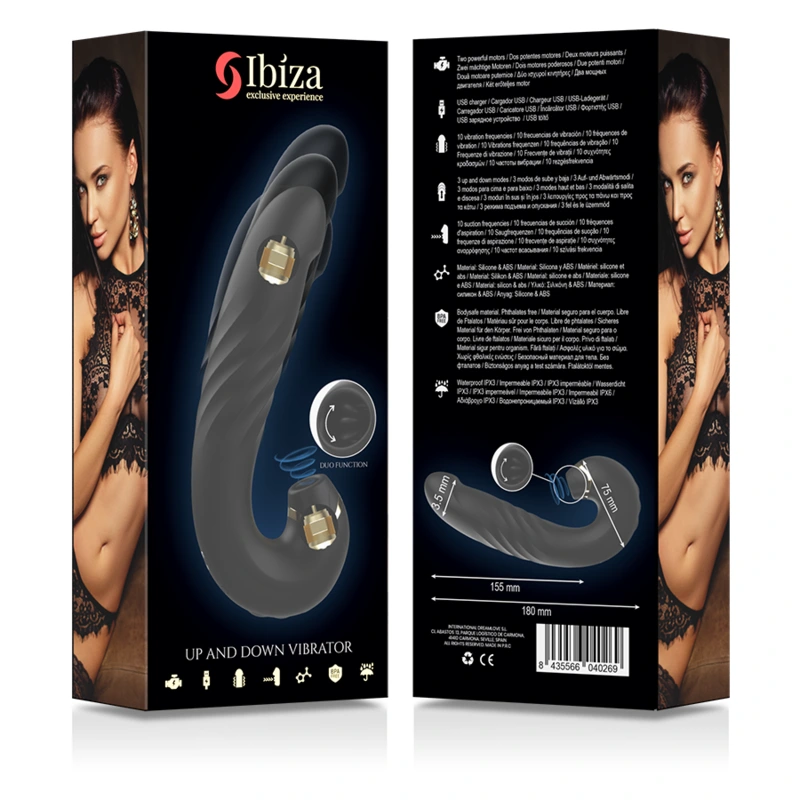 Ibiza - clip up & down + vibrator + clitoris suction 8