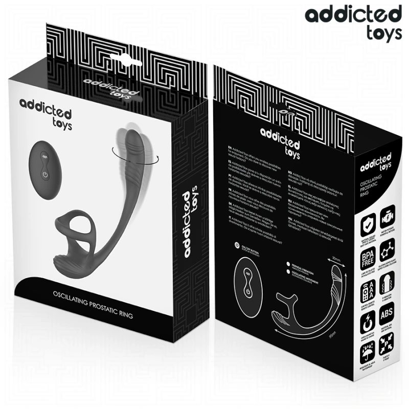 Addicted toys - anal plug with vibration and 360º waving and testicle stimulator 7