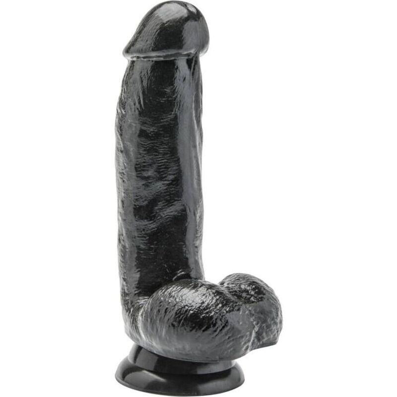 Get real - dildo 12 cm with balls black