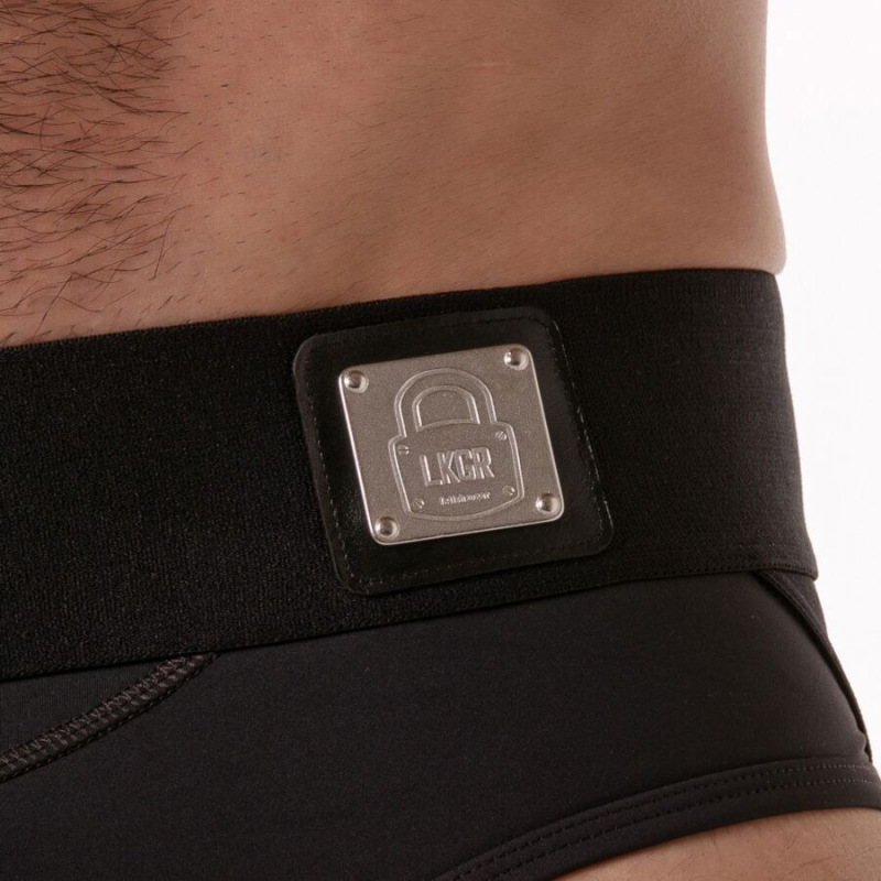Locker gear - wide waistband jock brief black xl 2