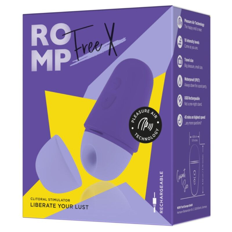 Romp - free clitoral stimulator with lid 10 levels rechargeable purple 9