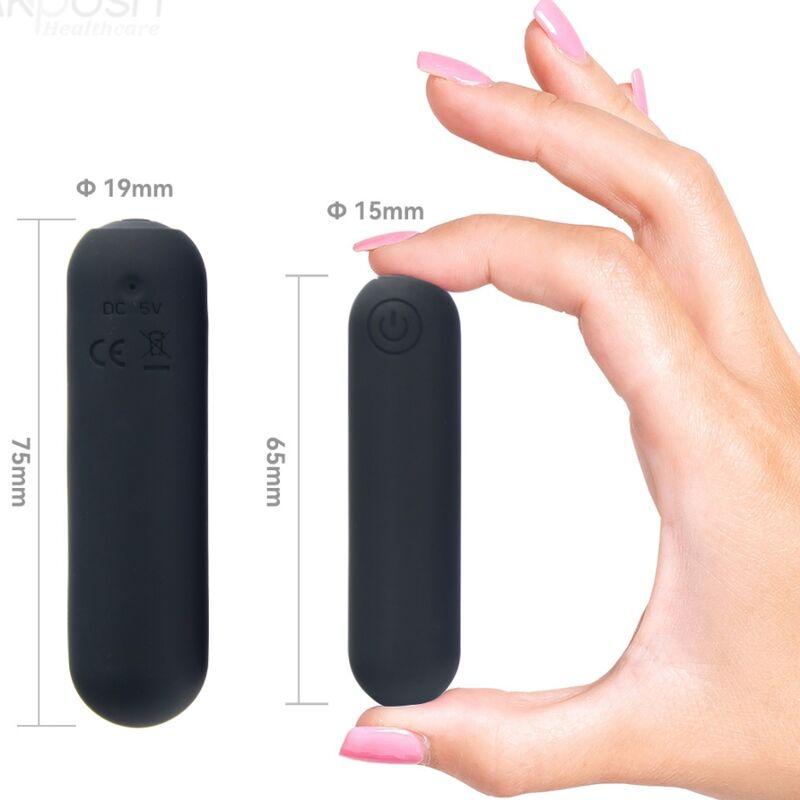 Armony - splash haha vibrator bullet silicone 10 vibrations 75 x 19 cm black 3