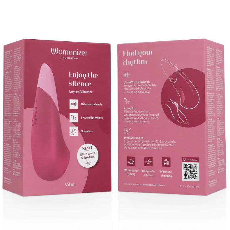 Womanizer - vibe lay-on silent vibrator dusky pink 6