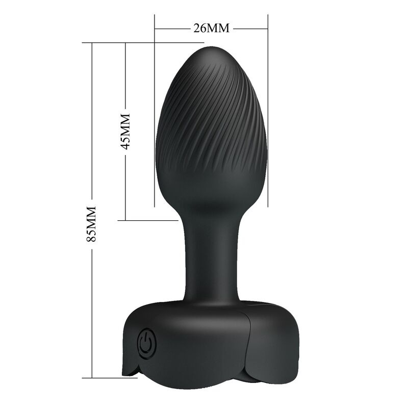 Pretty love - rechargeable vibrating anal plug 10 modes black 3