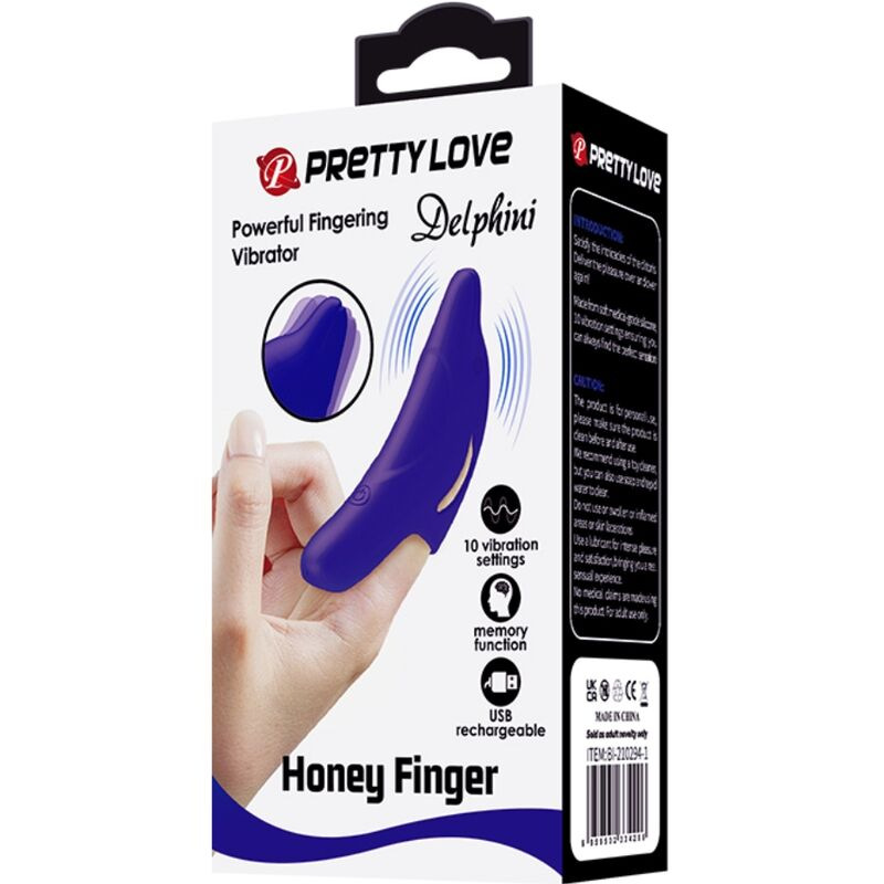 Pretty love - delphini powerful dark blue finger stimulator 9