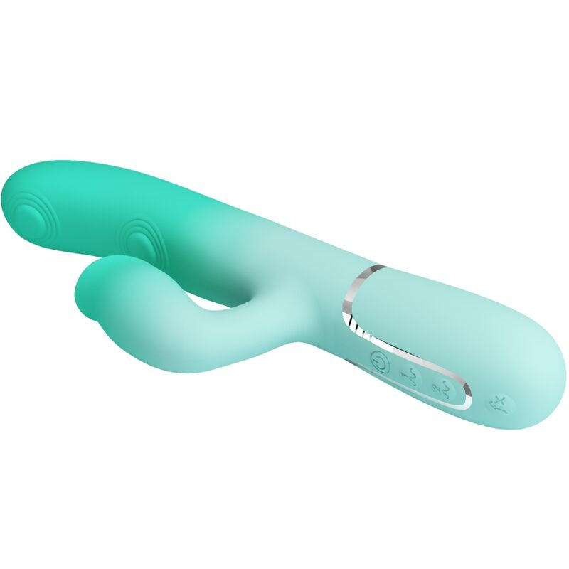 Pretty love - gigi multifunction rabbit vibrator aqua green 4