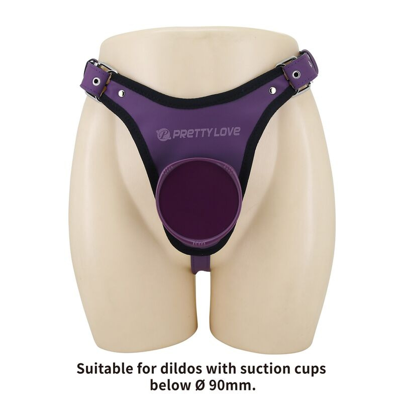 Pretty love - universal strap-on harness briefs purple and black 5