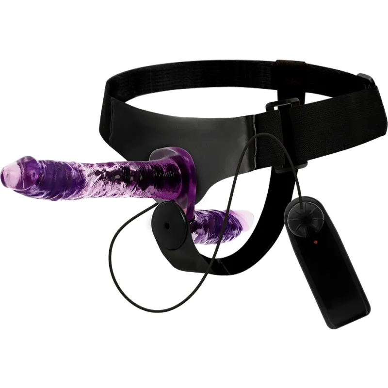 Harness Attraction Rodney  Double Purple Vibrator  18  X 3.5 2