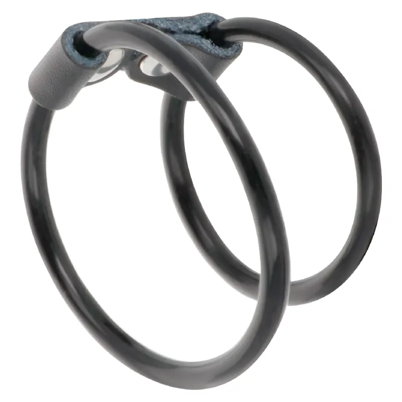Darkness Leather Double Cock Ring - Krúžok Na Penis 1