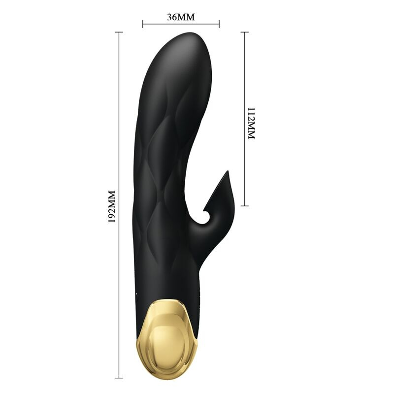 Pretty love - black rechargeable gold plated luxury vibrator 3
