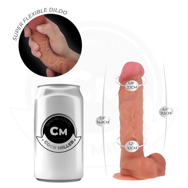Cock miller - hyperrealistic articulable dildo 14.8 cm 3