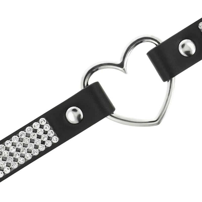Coquette Hand Crafted Choker Vegan Leather  - Heart 3