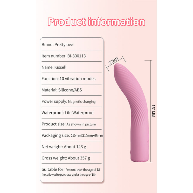 Pretty love - kisell g-spot pink vibrator 9