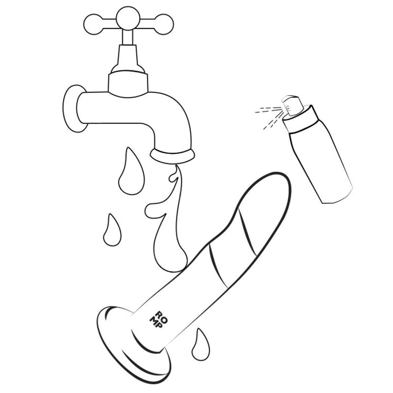 Romp - dizi silicone dildo with suction cup tricolor 18 cm 5