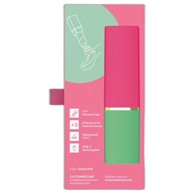 Womanizer - beauty suction clitoral stimulator 6 intensity levels green and pink 8