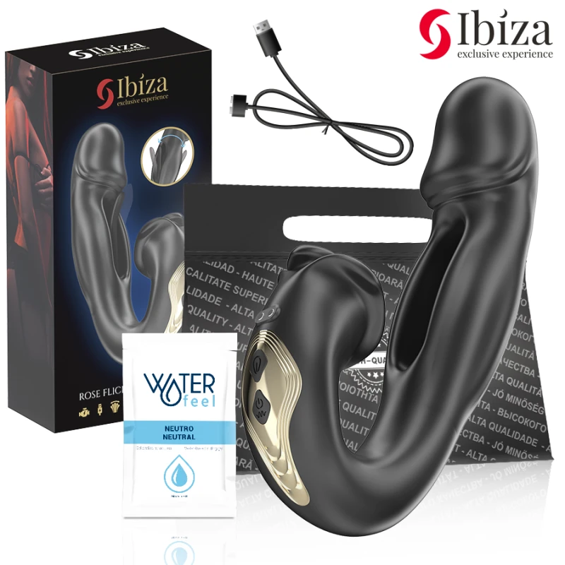 Ibiza - rose vibrator flicking effect and clit stimulator
