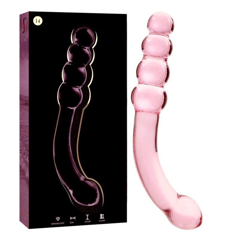 Nebula series by ibiza - model 14 dildo borosilicate glass pink 18.5 cm -o- 3 cm