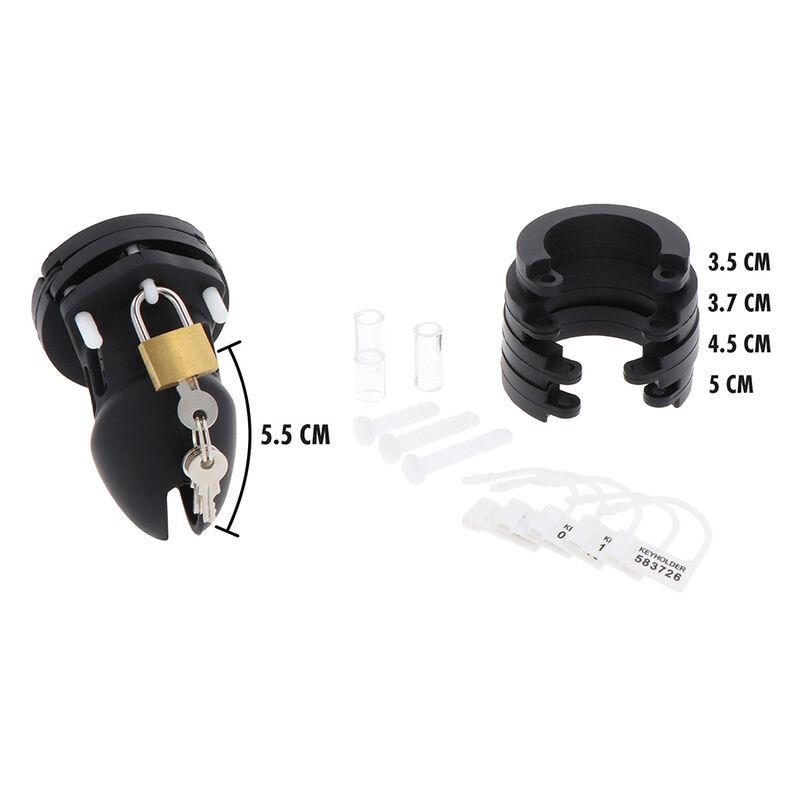 Hidden Desire - Extreme Chastity Cock Cage Silicone Size S Black 2