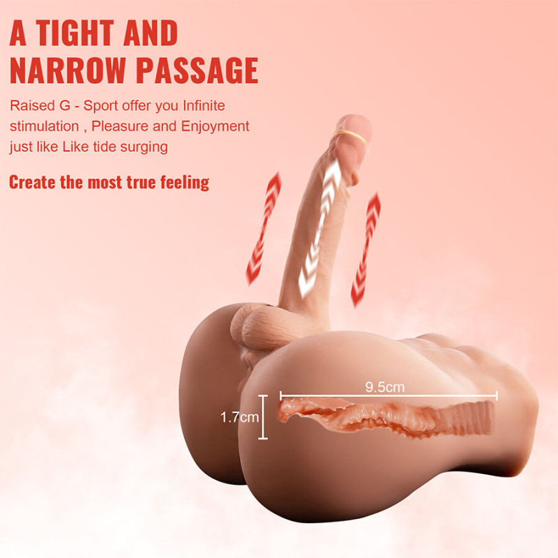 Xise - bertlett dildo ass realistic dildo and anus masturbator front position with thrusting 18 cm 7