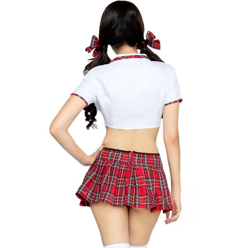 Leg avenue - classic miss collegiate costume red/white s/m 2