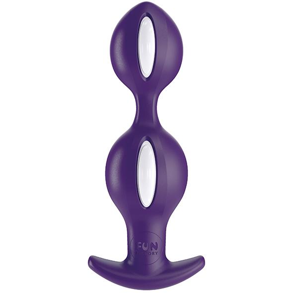 Fun Factory - B Balls Duo Anal Plug With Motion White Dark Violet 4