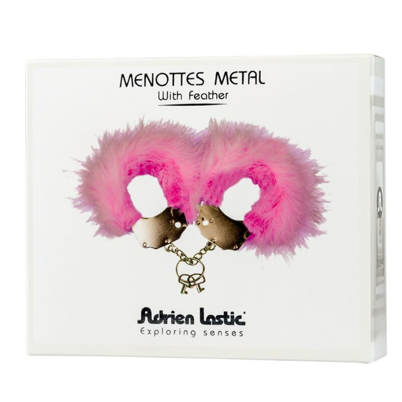 Adrien Lastic - Metal Handcuffs With Pink Feathers 2