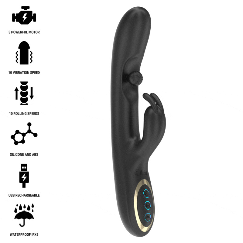 Ibiza - powerful rabbit vibrator with massaging rolling pearl 1