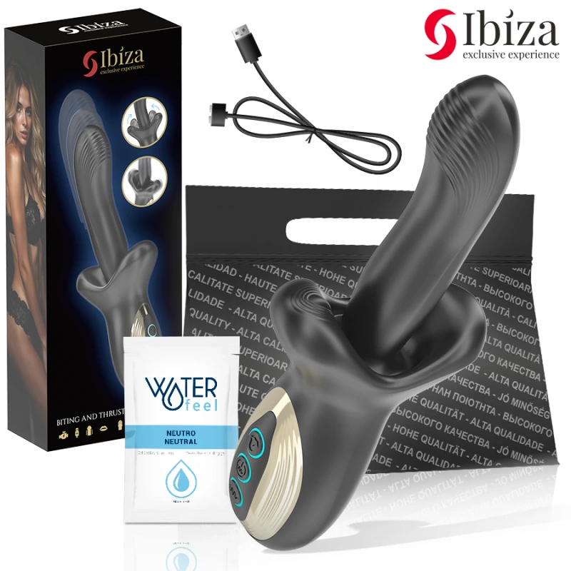Ibiza - powerful vibrator with thrusting and biting effect