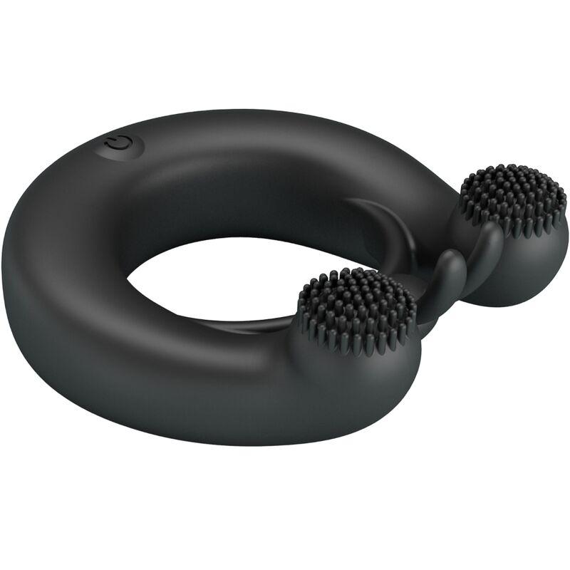 Pretty love - dahlia vibrating ring + clitoris stimulator 12 vibrations black 2