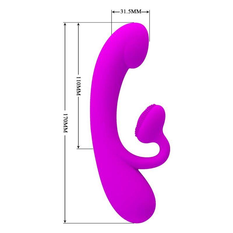 Pretty Love - Sincere Silicone Vibrator And Stimulator Purple 4