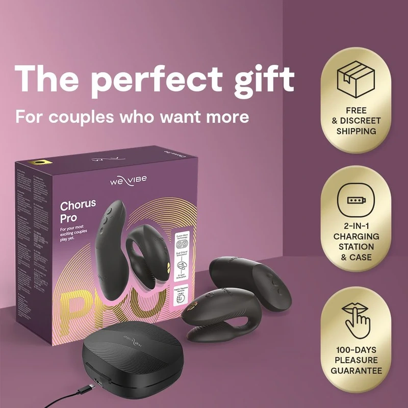 We-vibe - chorus pro premium couples vibrator satin black 6