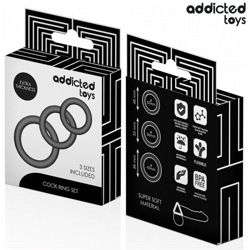 Addicted toys - set of silicone rings model 1 5