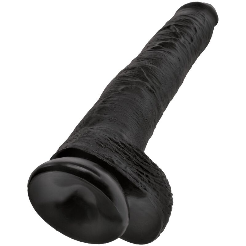 King cock - realistic penis with balls 30.5 cm black 3