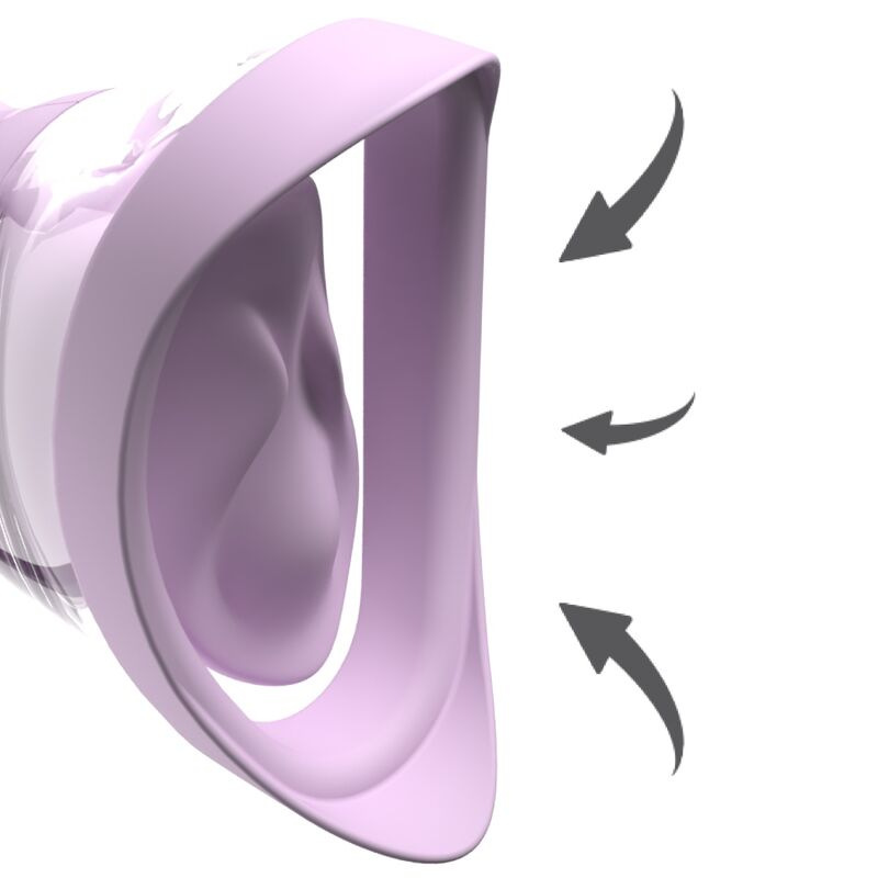 Fantasy for her - veloura touch pleasure pump intimate pump with suction and vibration purple 3