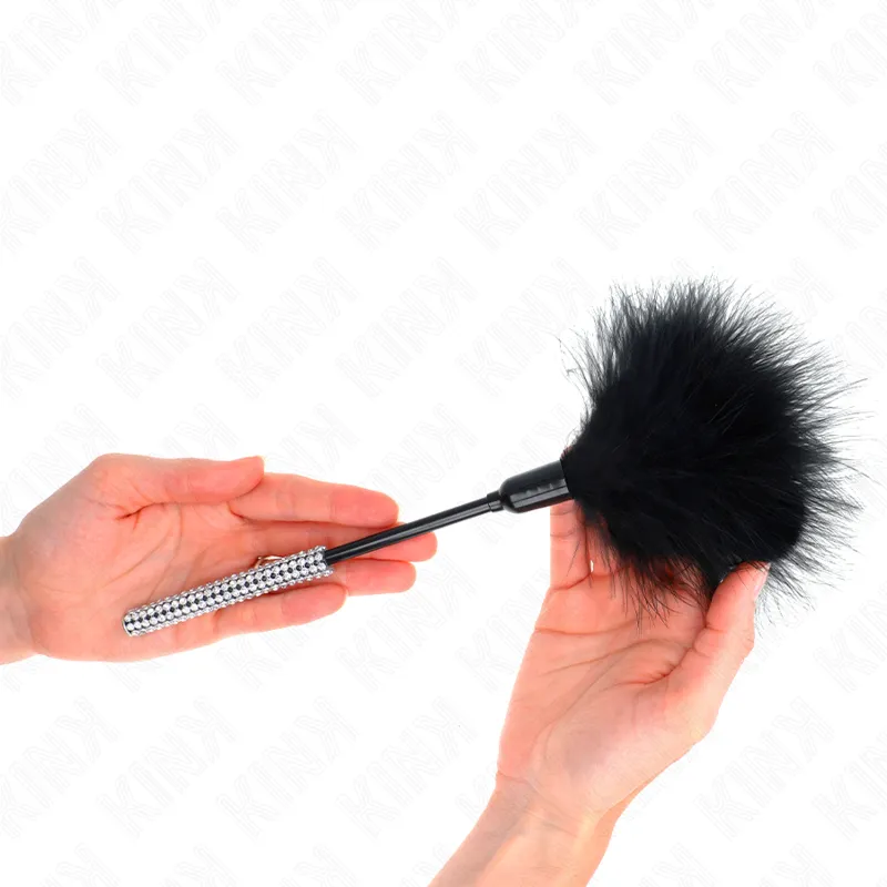 Kink - Tickle Feathers With Rhinestone Handle 27 Cm 4
