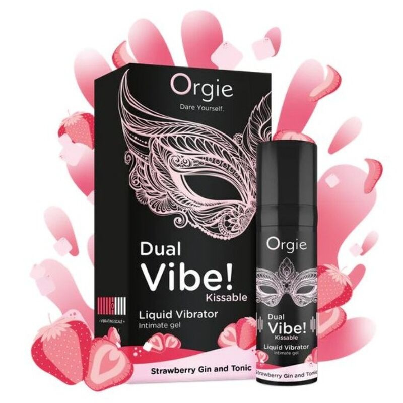 Orgie - dual vibe! strawberry gin and tonic kissable liquid vibrator 15 ml 2