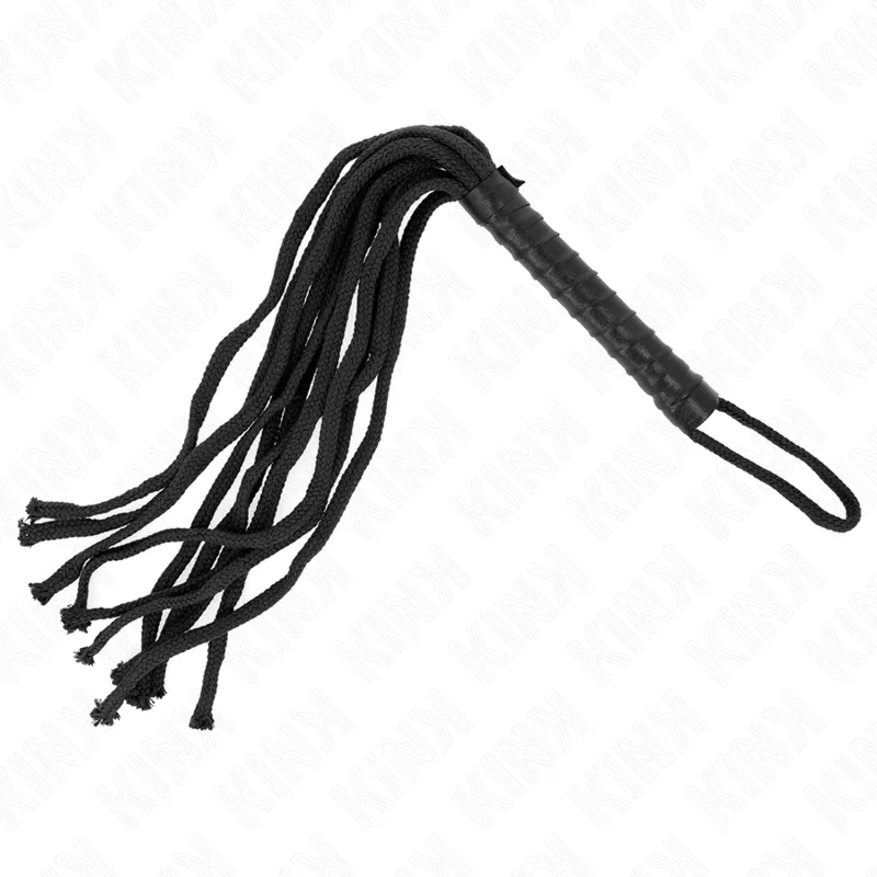 Kink - Black Rope Whip 56 Cm 2
