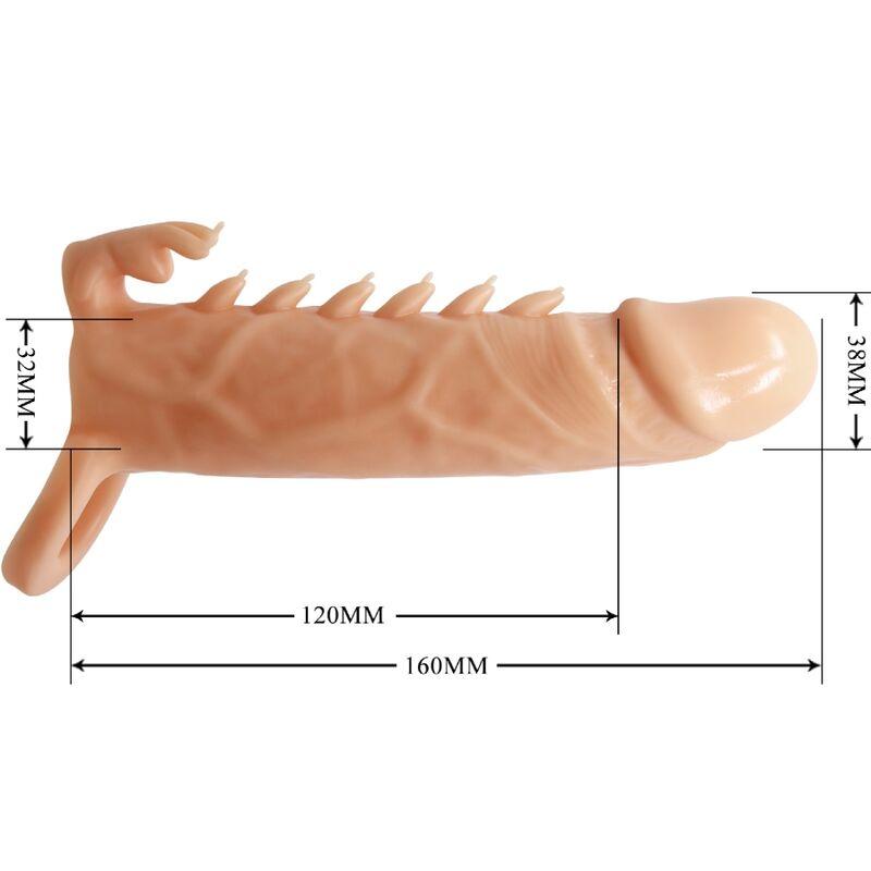 Pretty love - emmit penis sleeve + clitoris stimulator flesh 3