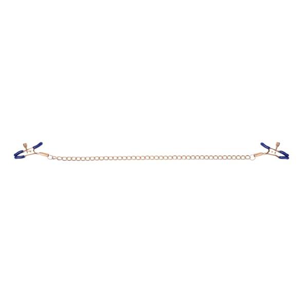 Sportsheets - Cougar Chained Nipple Clamps Gold 10