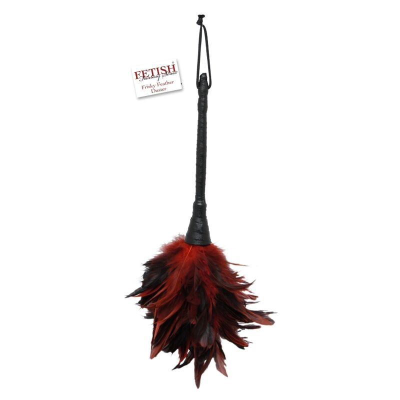 Fetish fantasy series - black & red frisky feather tickler 1