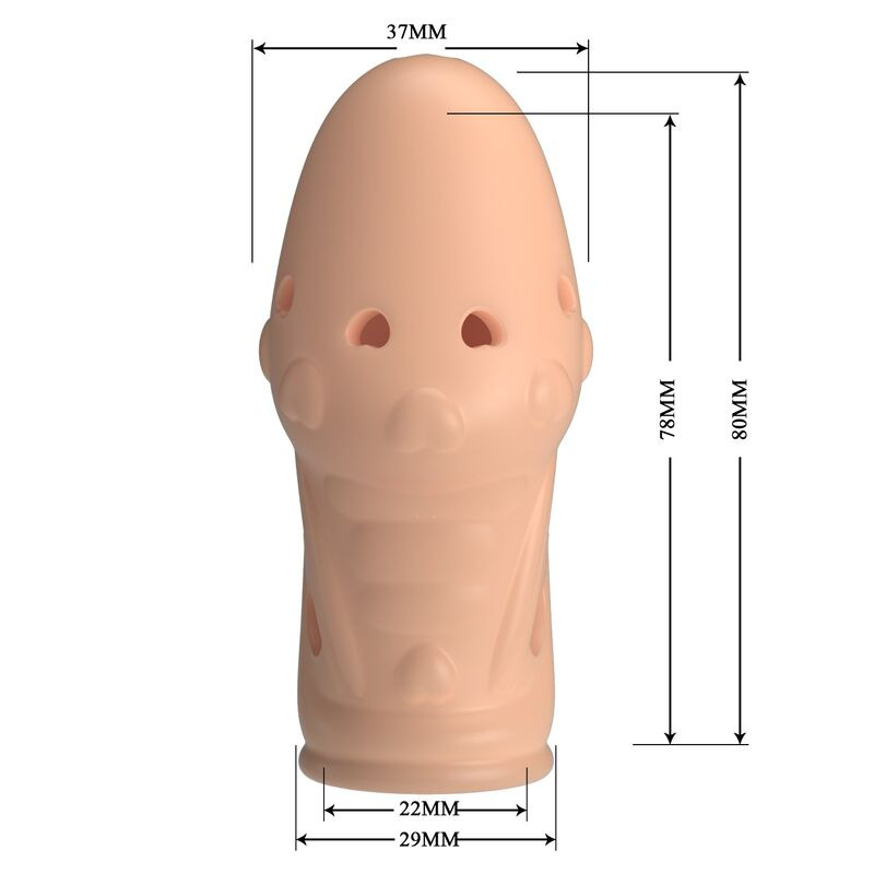 Pretty love - socker textured penis sleeve natural 9