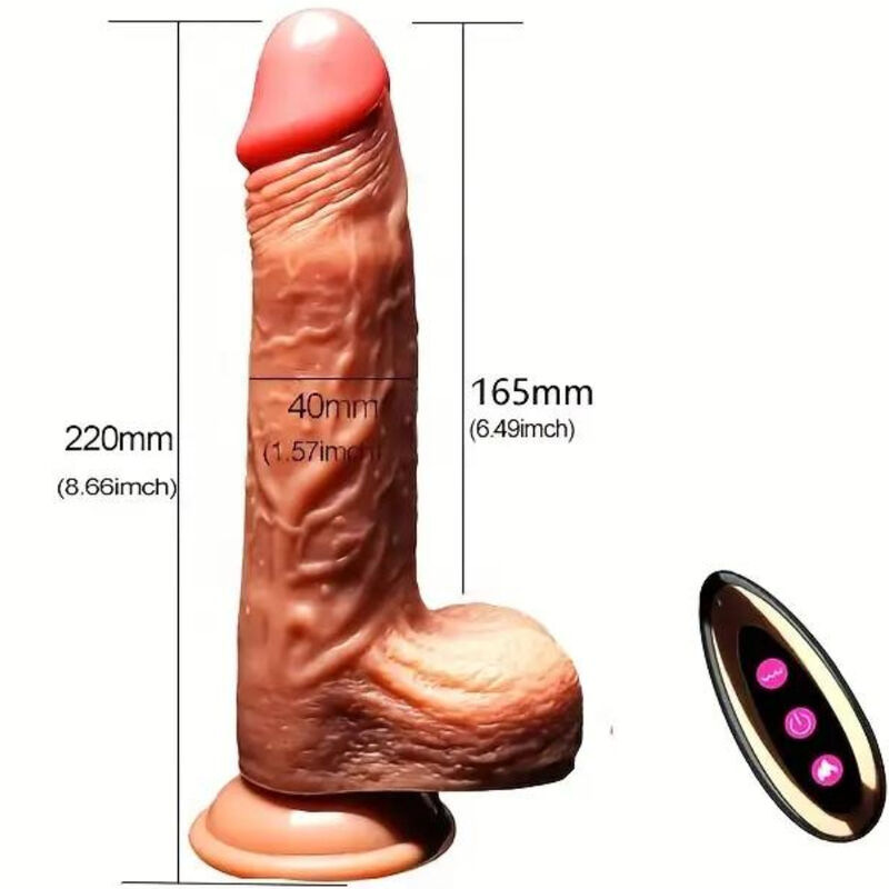 Armony - realistic dildo vibrator & thrusting remote control 22.5 cm 4
