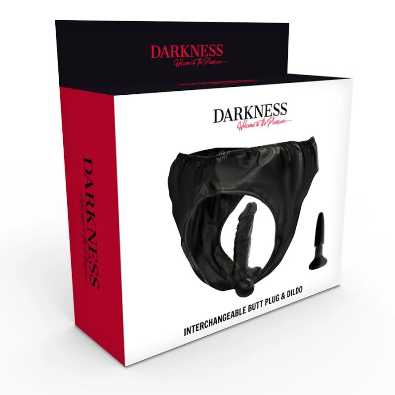 Darkness Interchangeable Butt Plug And Dildo