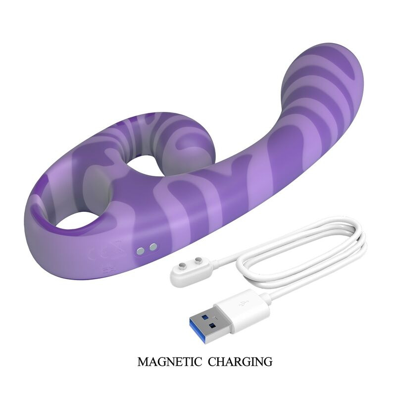 Pretty love - summer double-ended vibrator with handle 19 cm Ø 3.5 cm purple 8